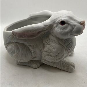 Enesco Porcelain White Rabbit Figure